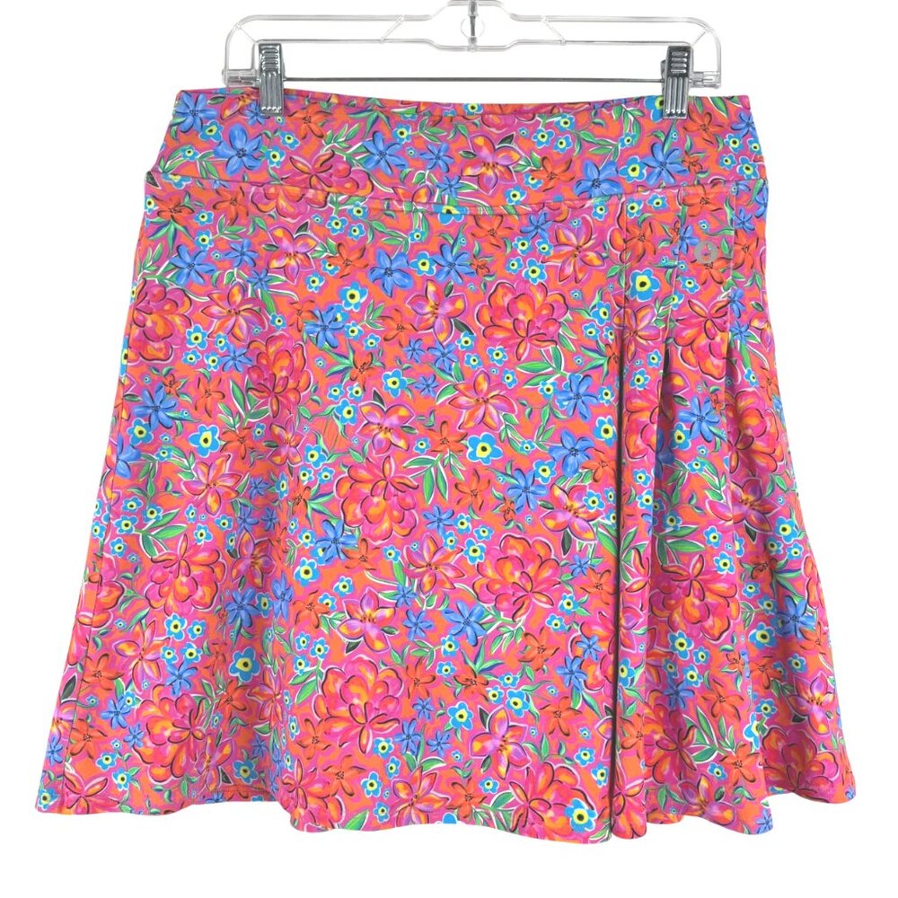 Donajo Skort Skirt Size 3 Floral Multicolored Tennis Golf Stretch‎ SS-1917